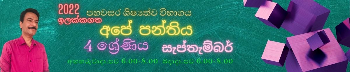 4 වසර 5 ශිෂ්‍යත්ව විභාගය (2022) September