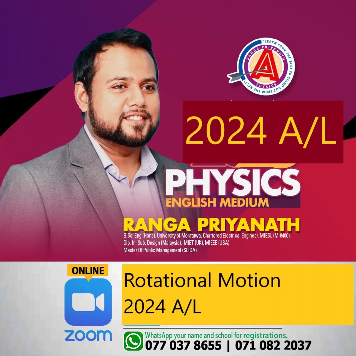 2024A/L-JUNE (Rotational Motion)