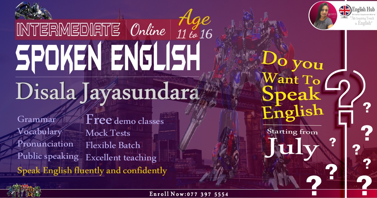 Spoken English - Intermediate Group -Age 11 -16 Years