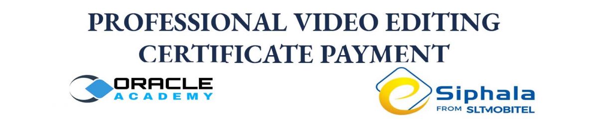 Professional Video Editing Course Certificate Payment