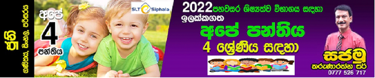  4 වසර 5 ශිෂ්‍යත්ව විභාගය (2022) june
