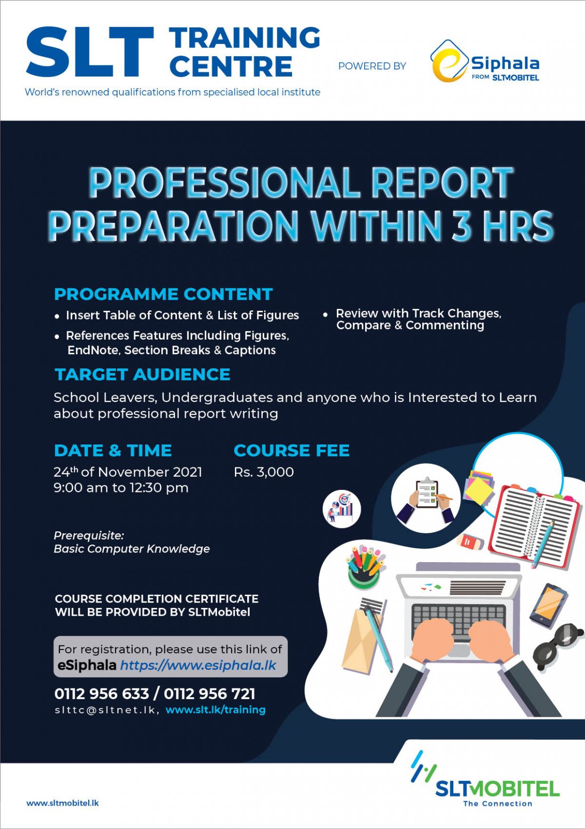 Professional Report Preparation within 3 hrs- November 2021