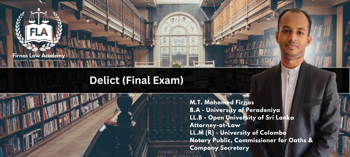 Delict - Final Exam (LEVEL 06)